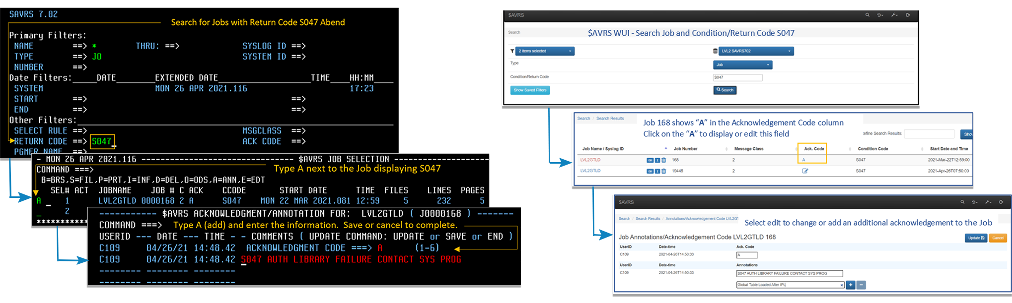 $AVRS 3270 and WUI Annotation $AVRS 3270 and WUI Annotation
